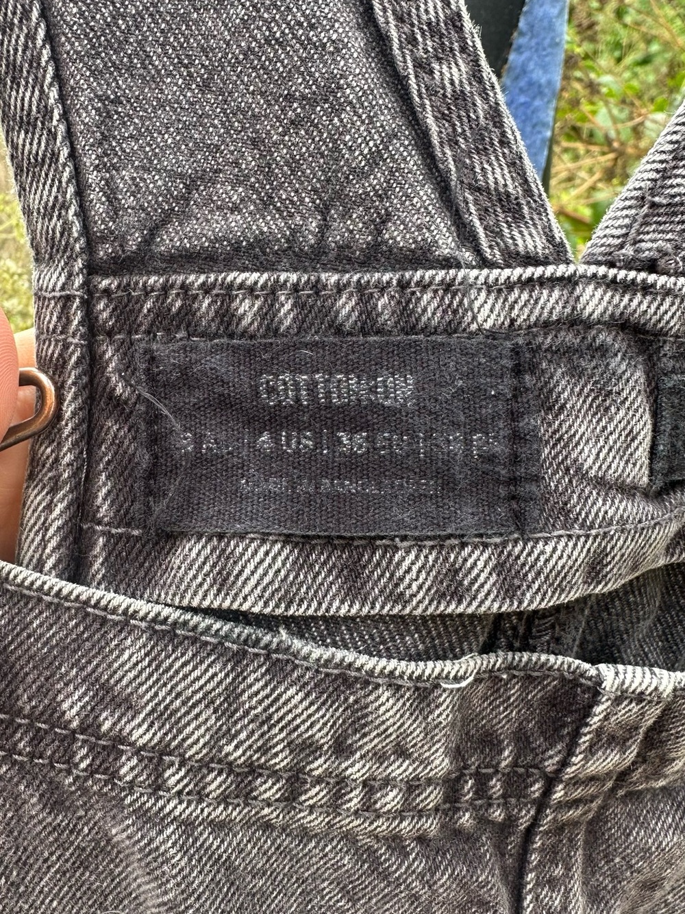 Cotton On Black/Gray Relaxed Women's Overalls